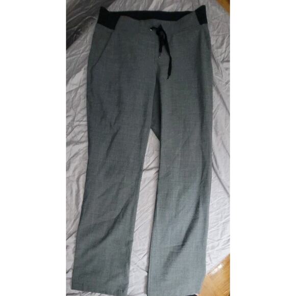 Athleta Wool Midtown Trousers Cinch Bottom Womens Size 4 Gray Wool - Picture 1 of 6